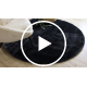 Tappeto VISCO cerchio grigio scuro 5, peluche IMITAZIONE PELLICCIA DI CONIGLIO