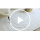 CURVY tappeto lavabile bianco 11 Curves, strutturale, goffrato, morbido