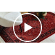 ORIENT Y307 tappeto bordeaux / nero Cornice, classico, ornamento, con frange